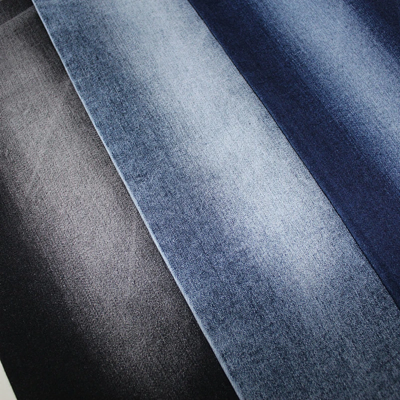 Top quality blue jacquard denim jean fabric