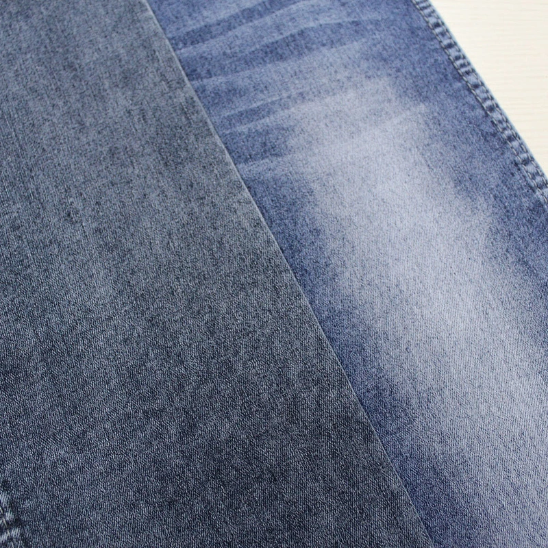 Top quality blue jacquard denim jean fabric