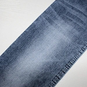 Top quality blue jacquard denim jean fabric