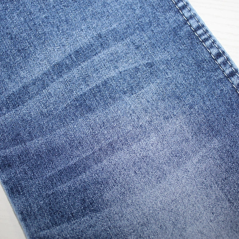 Top quality blue jacquard denim jean fabric