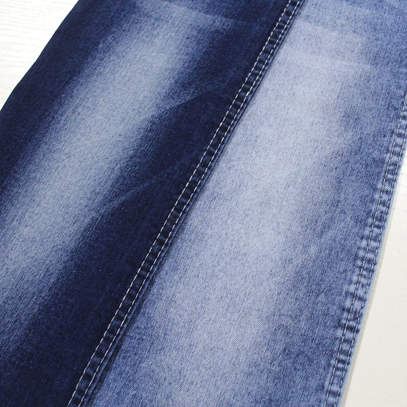 Top quality blue jacquard denim jean fabric