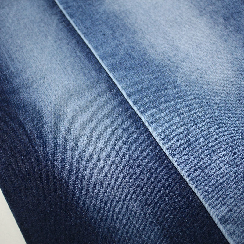 Top quality blue jacquard denim jean fabric