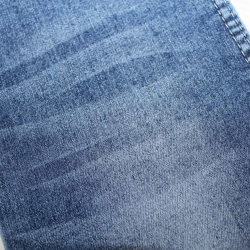 Top quality blue jacquard denim jean fabric
