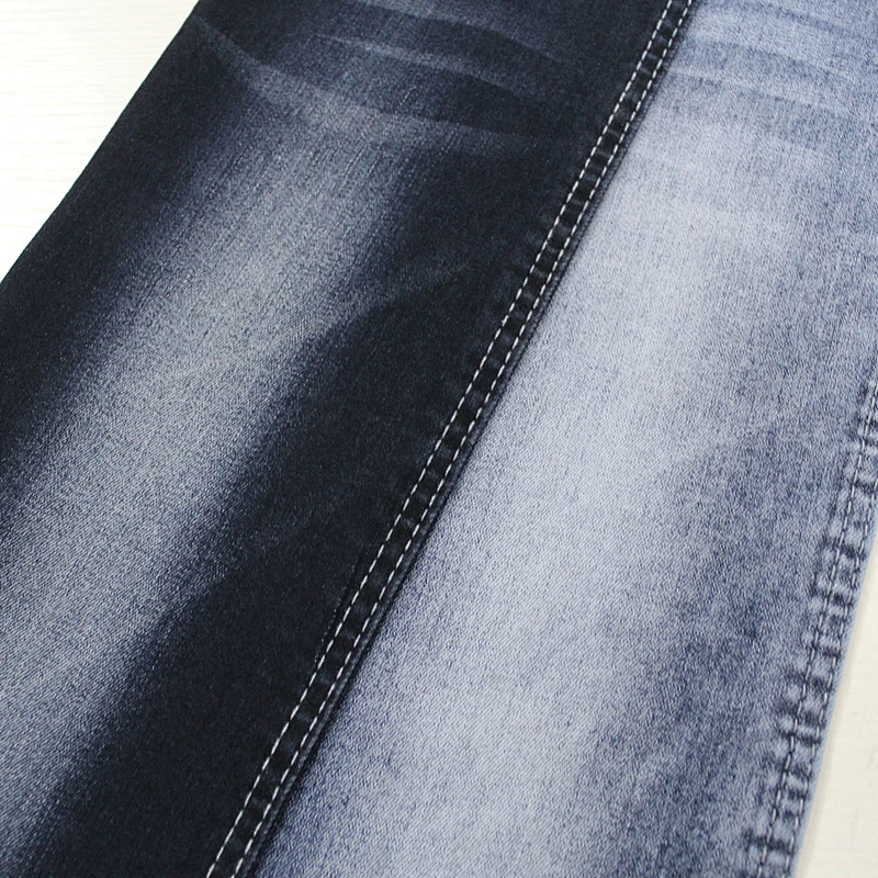 Top quality blue jacquard denim jean fabric