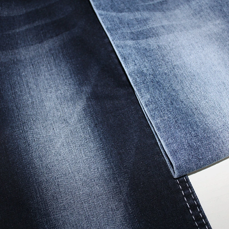 Top quality blue jacquard denim jean fabric