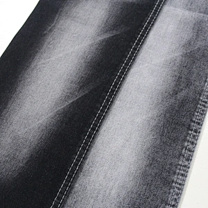 Top quality blue jacquard denim jean fabric