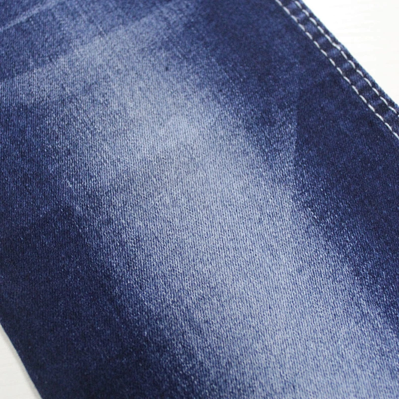 Top quality blue jacquard denim jean fabric