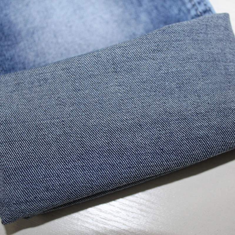 Top quality blue jacquard denim jean fabric
