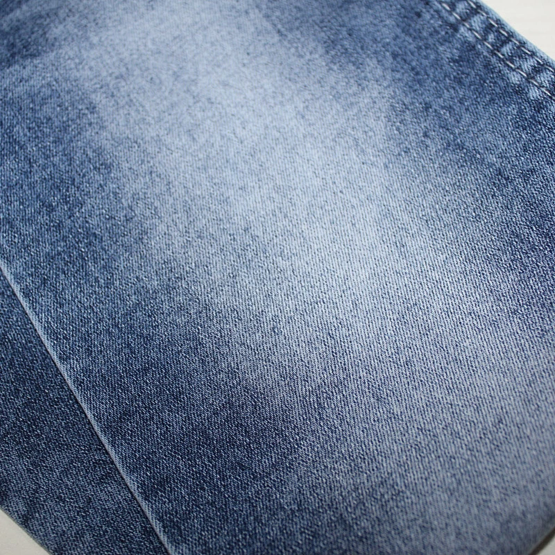 Top quality blue jacquard denim jean fabric