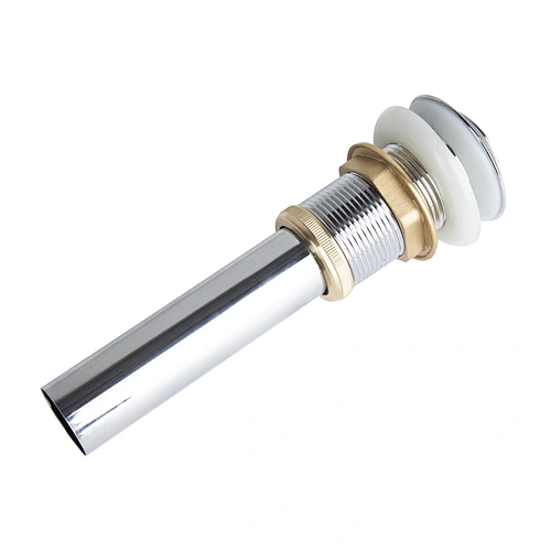 Bathroom Sink Drain without Overflow, Pop up Drain Stopper for Vessel Sink, Chrome