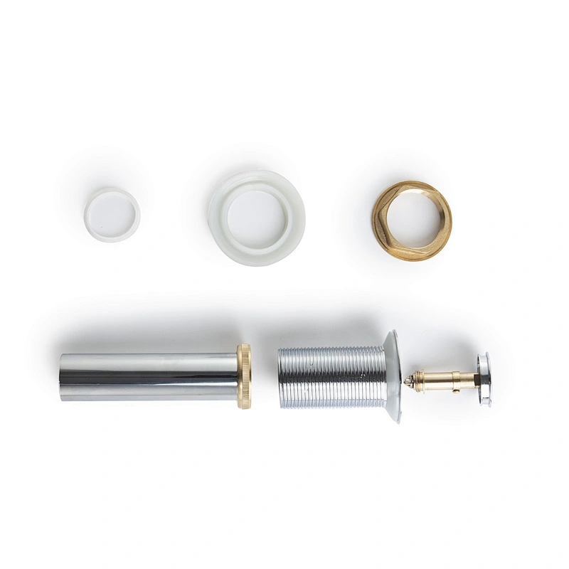Bathroom Sink Drain without Overflow, Pop up Drain Stopper for Vessel Sink, Chrome