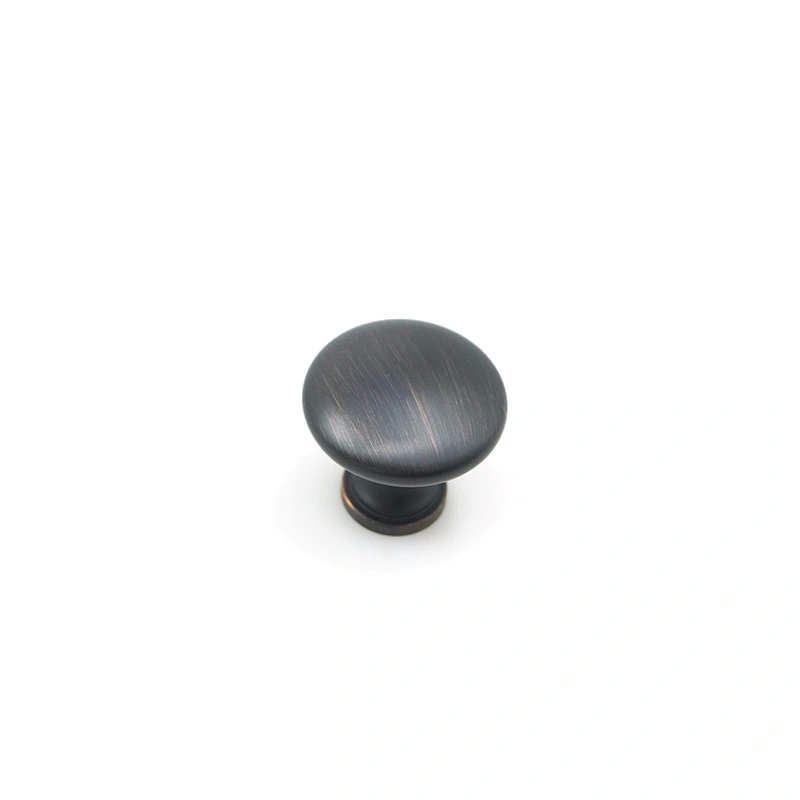 Zinc and steel knob