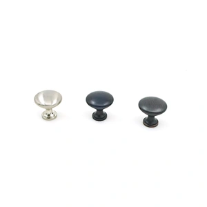 Zinc and steel knob
