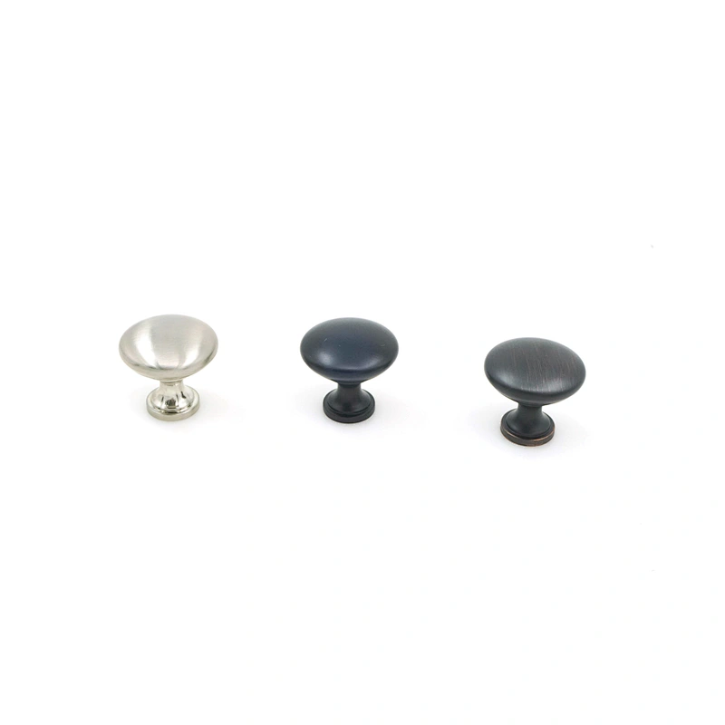 Zinc and steel knob