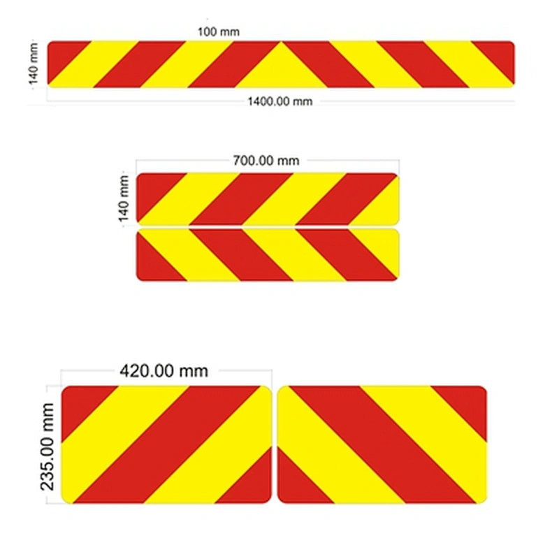 Portugal Vehicle Rear Marker Vehicle Rear Mark Board