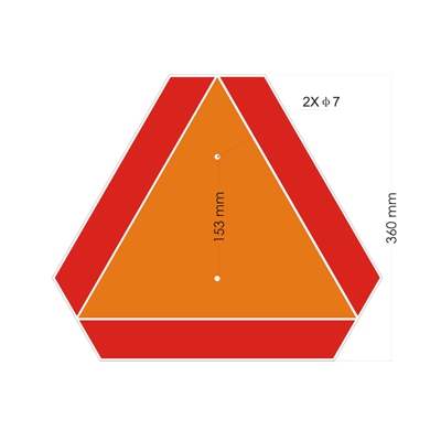 365mm*365mm flat agricultural machine reflective sign ECE69.01 Triangle reflective sign