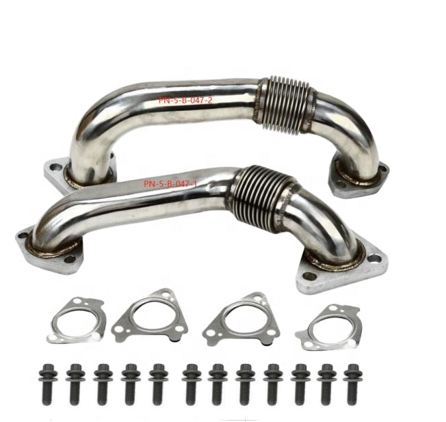 UP PIPE KIT DIRECT REPLACEMENT BOTH DRIVER AND PASSENGER SIDES 6.6L DURAMAX INCLUDES HARDWARE AND GASKETS