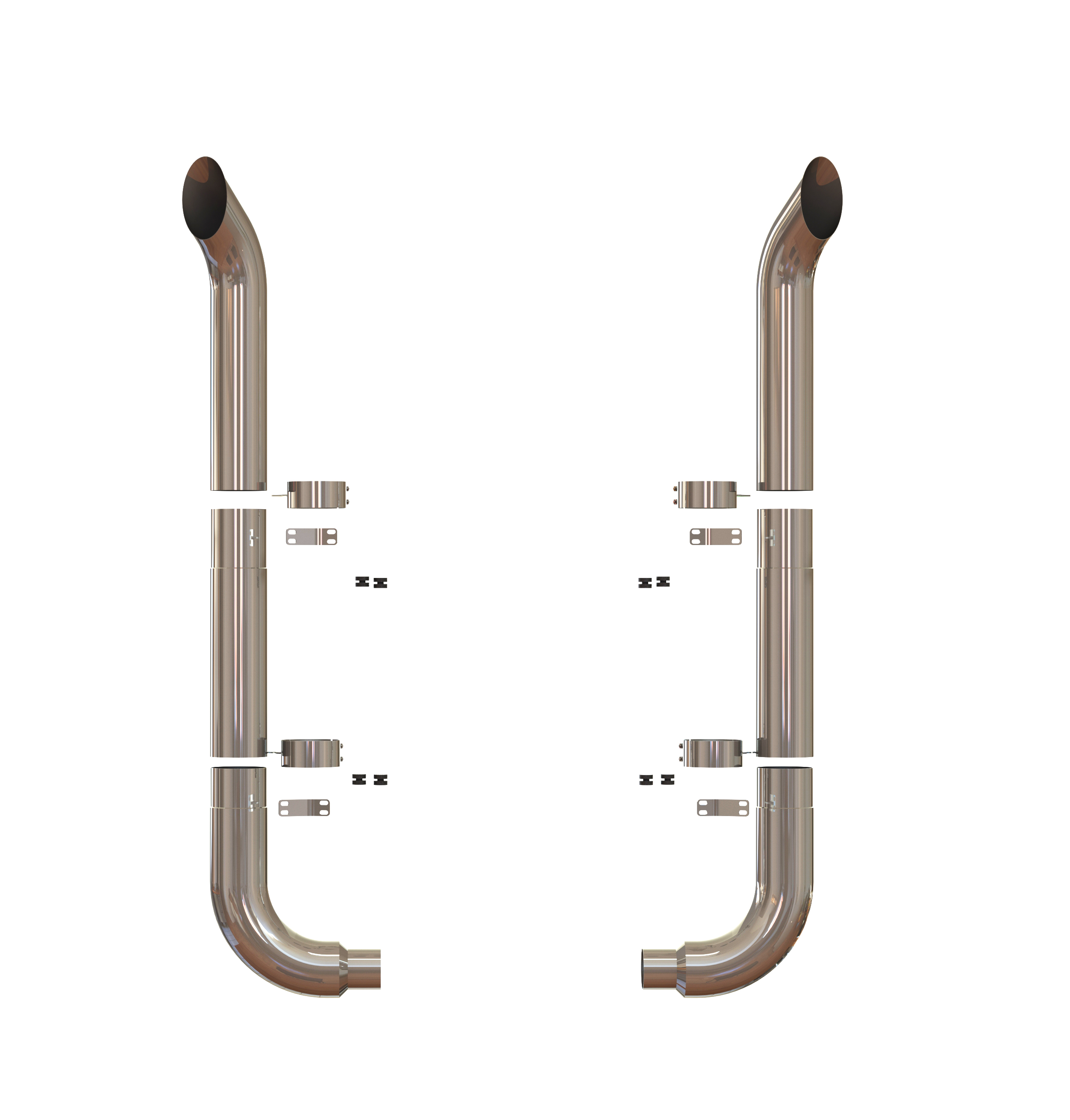 8" Exhaust Elbow Aussie Stack Kits 304 Stainless Steel For Peterbilt Lincoln 379