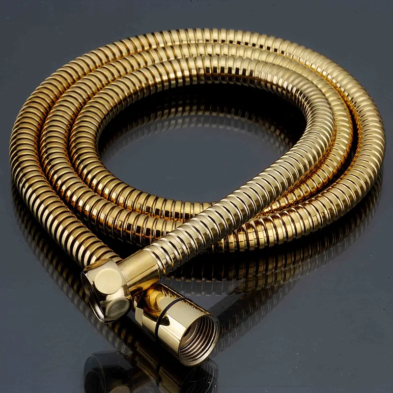 shower hose gold hose pipe flexible hose for kitchen faucet stainless steel hose stainless steel hose clamo heavy duty Shower Hose