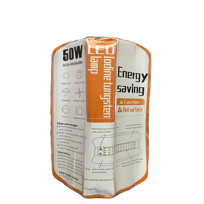 50W100W IP65 Impermeable AC220V Lámpara de tungsteno de Lodine llevada al aire libre de aluminio de alta potencia