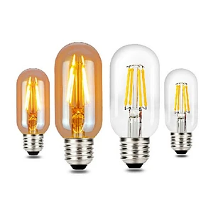 China Decorative lamp vintage edison T45 T30 110v 220v housing 360 degree 8w 12w 3000k 4000k E27 led filament bulb