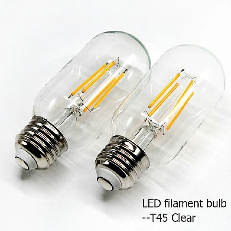 China Decorative lamp vintage edison T45 T30 110v 220v housing 360 degree 8w 12w 3000k 4000k E27 led filament bulb