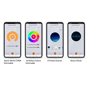Blueswift RGB Smart WIFI Control 6W E27 16 millones de colores Lámpara de filamento LED regulable Luces de bombilla