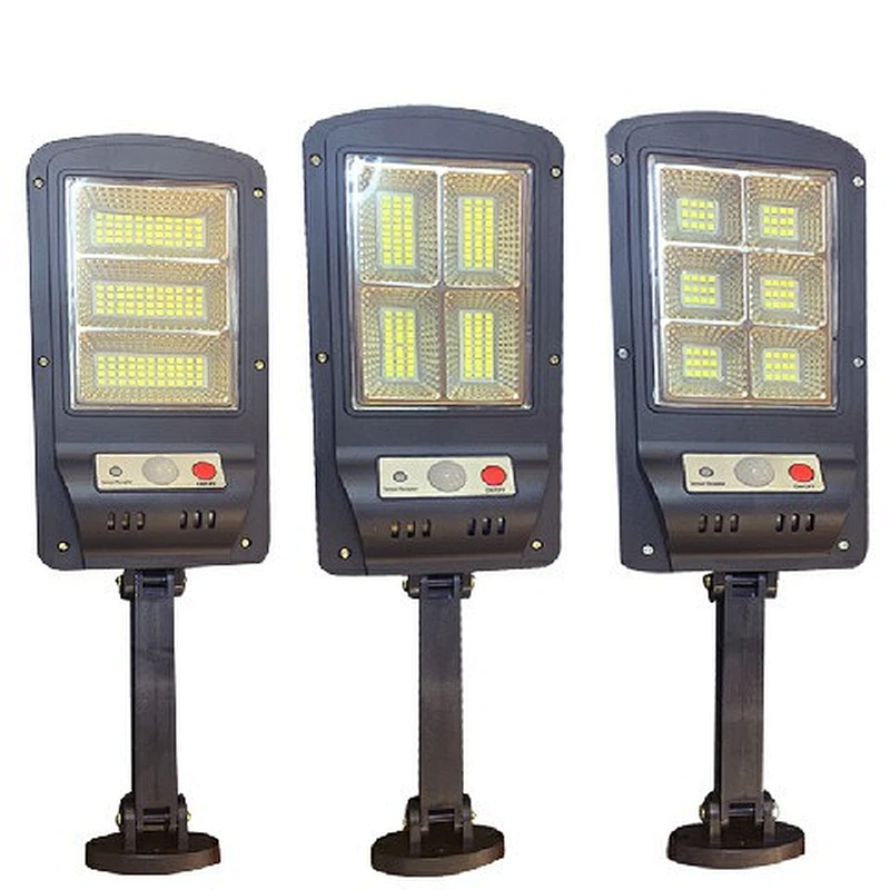Fabricantes de China, luces de calle solares SMD COB de 120W, Sensor inalámbrico impermeable para exteriores de 2000LM, luz solar para jardín todo en uno