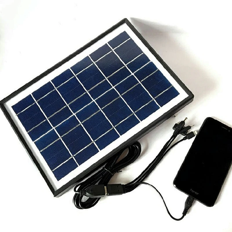 6W polycrystalline silicon solar direct charging board outdoor photovoltaic power supply system portable charging board