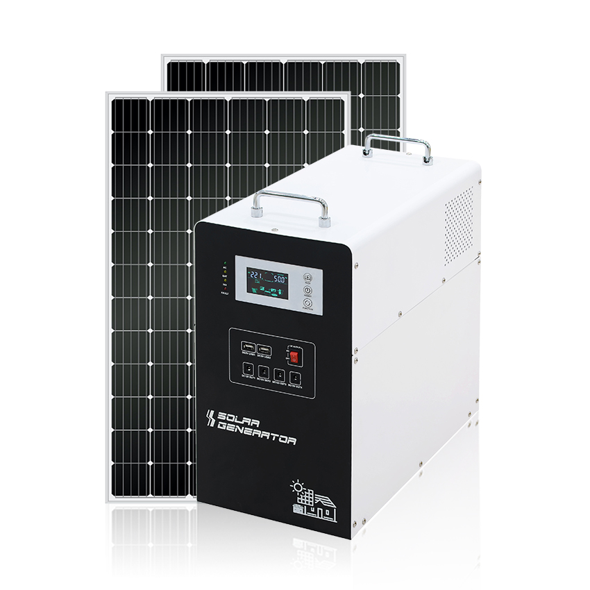Mini off grid portable solar power generator 220v hybrid all in one solar power generator 1000w 500w  for solar panel