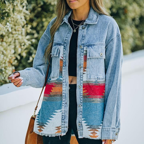 women's casual pullover printed pattern sweatshirt