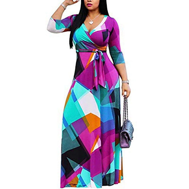 women's fashion casual printed dress