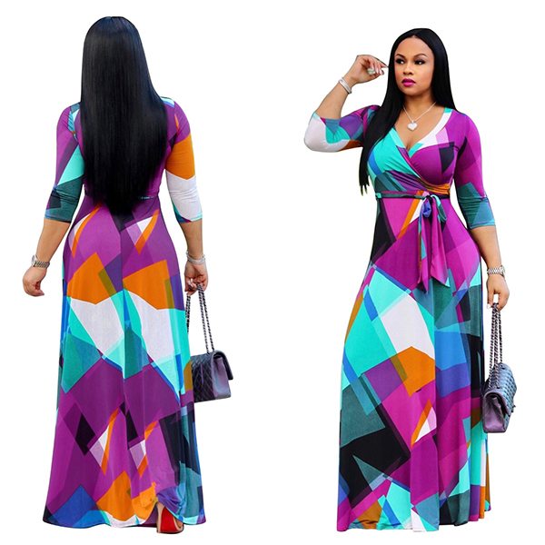 women's fashion casual printed dress