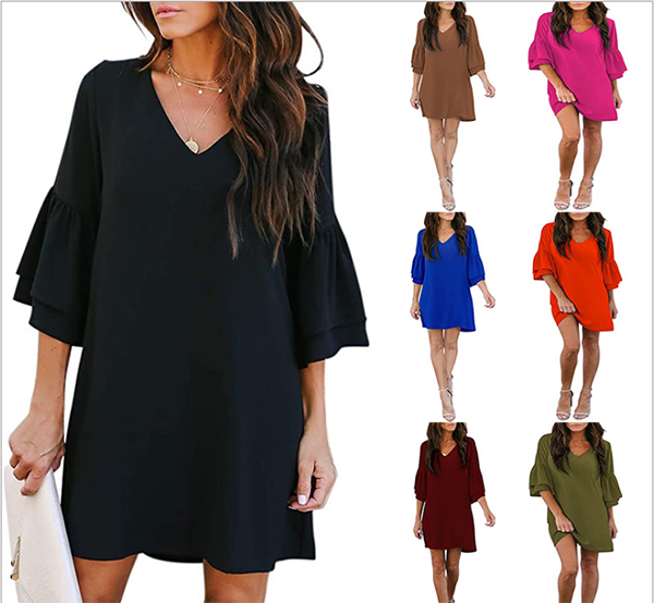 women's fashion casual printed dress
