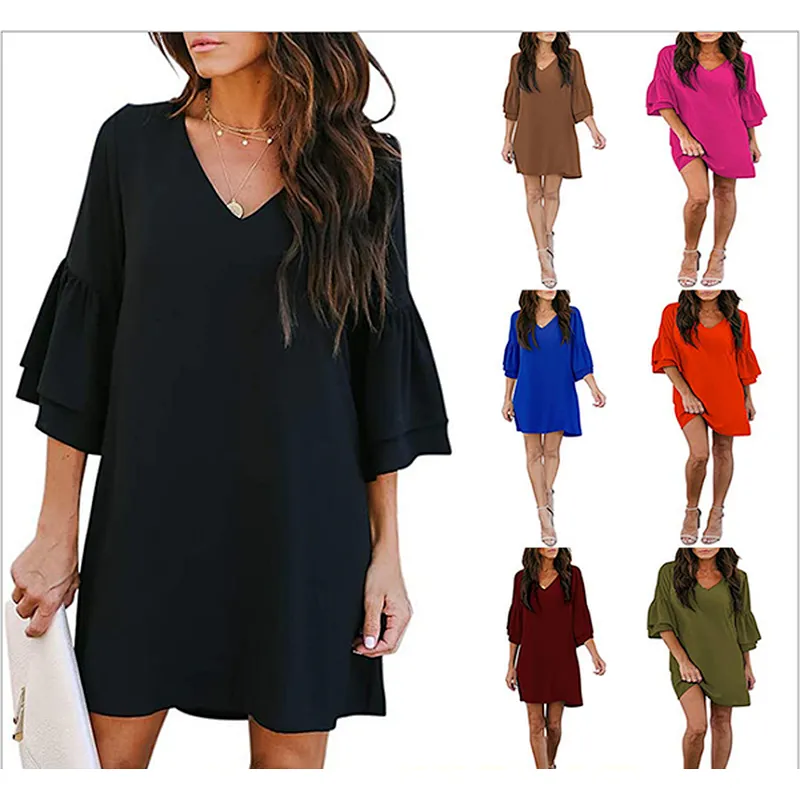 women's fashion casual printed dress