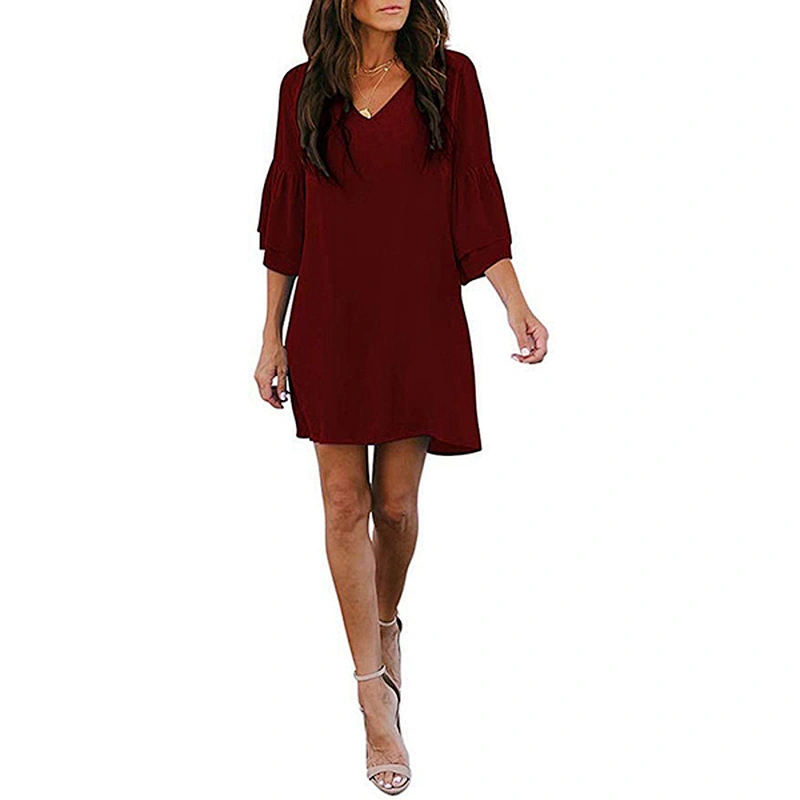 women's fashion casual printed dress