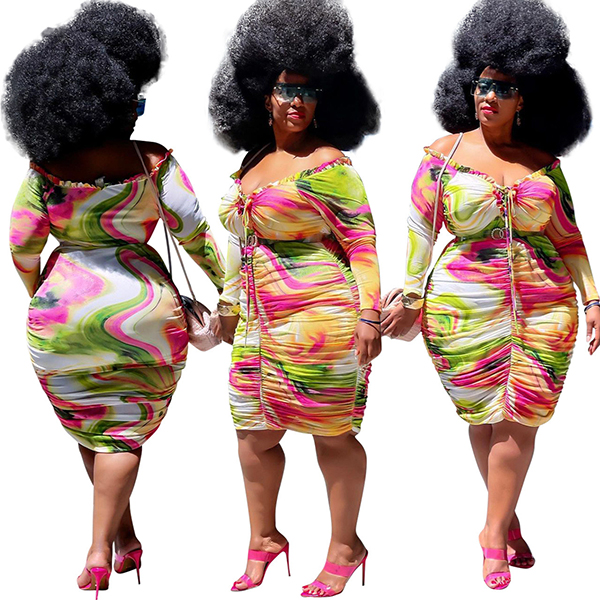 women's fashion casual printed dress