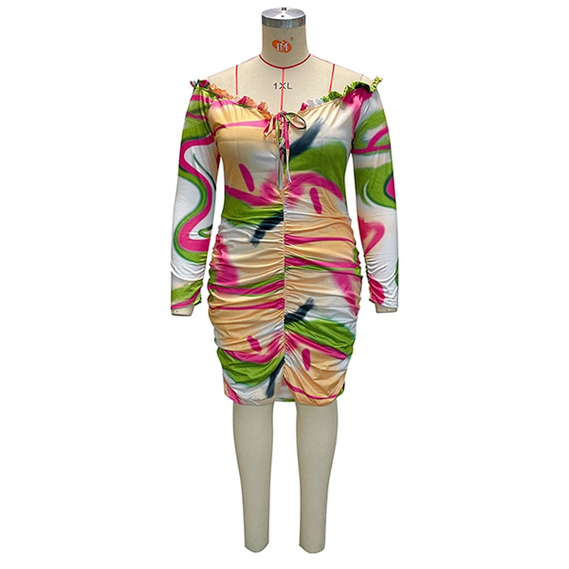 women's fashion casual printed dress