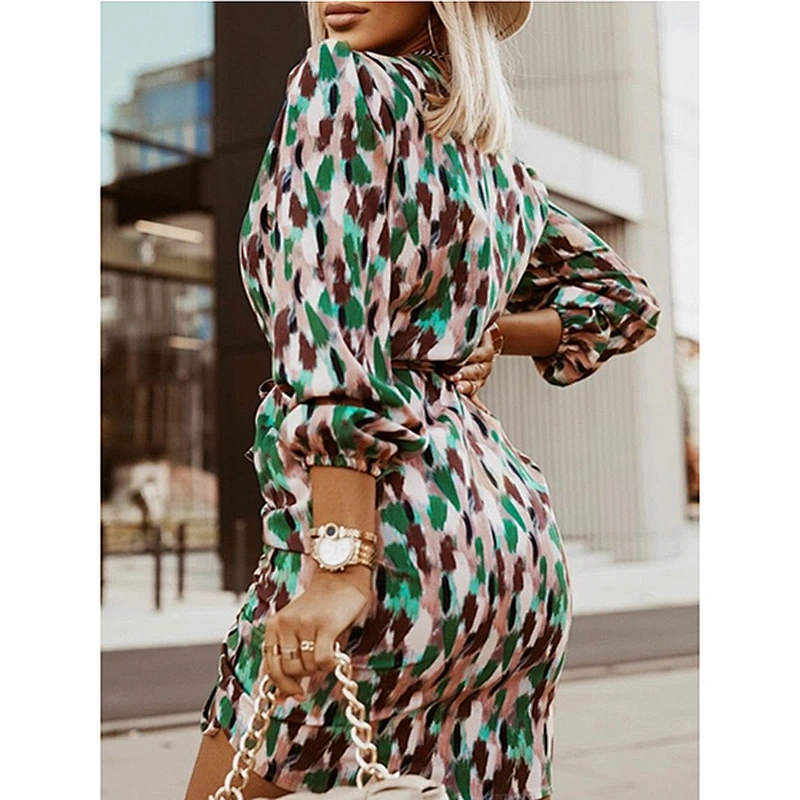 women's fashion casual printed dress