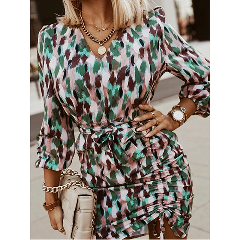 women's fashion casual printed dress