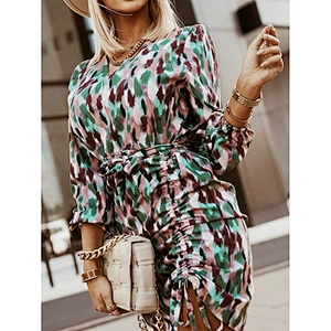 women's fashion casual printed dress