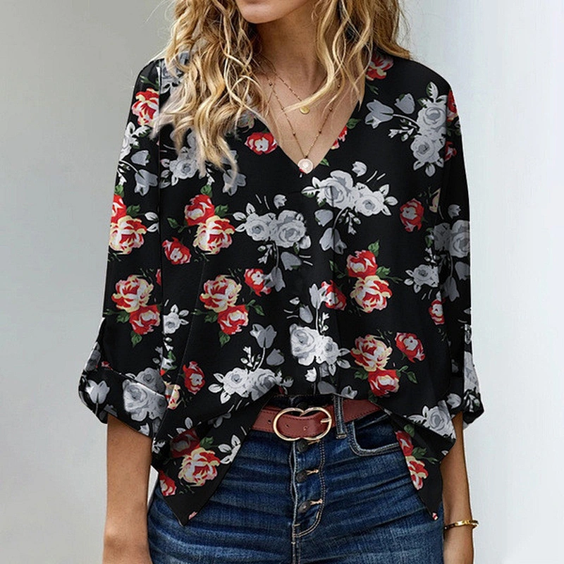 women's fashion loose casual top Blouses