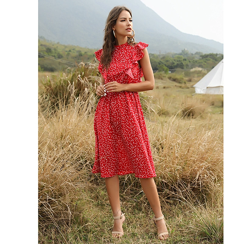 women's fashion casual printed dress