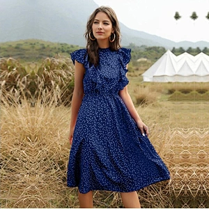 women's fashion casual printed dress