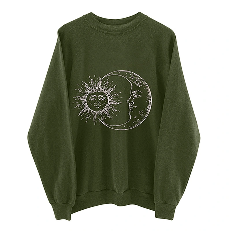 women's casual pullover printed pattern sweatshirt