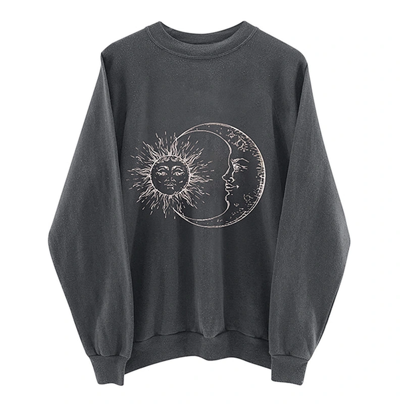 women's casual pullover printed pattern sweatshirt