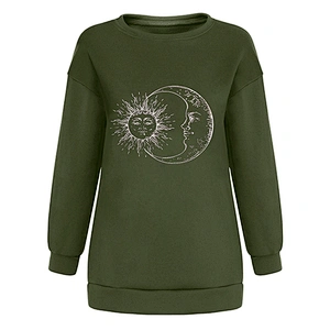 women's casual pullover printed pattern sweatshirt