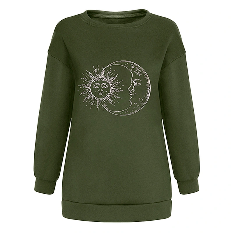 women's casual pullover printed pattern sweatshirt
