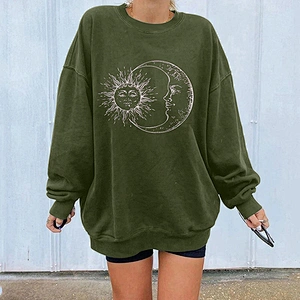 women's casual pullover printed pattern sweatshirt