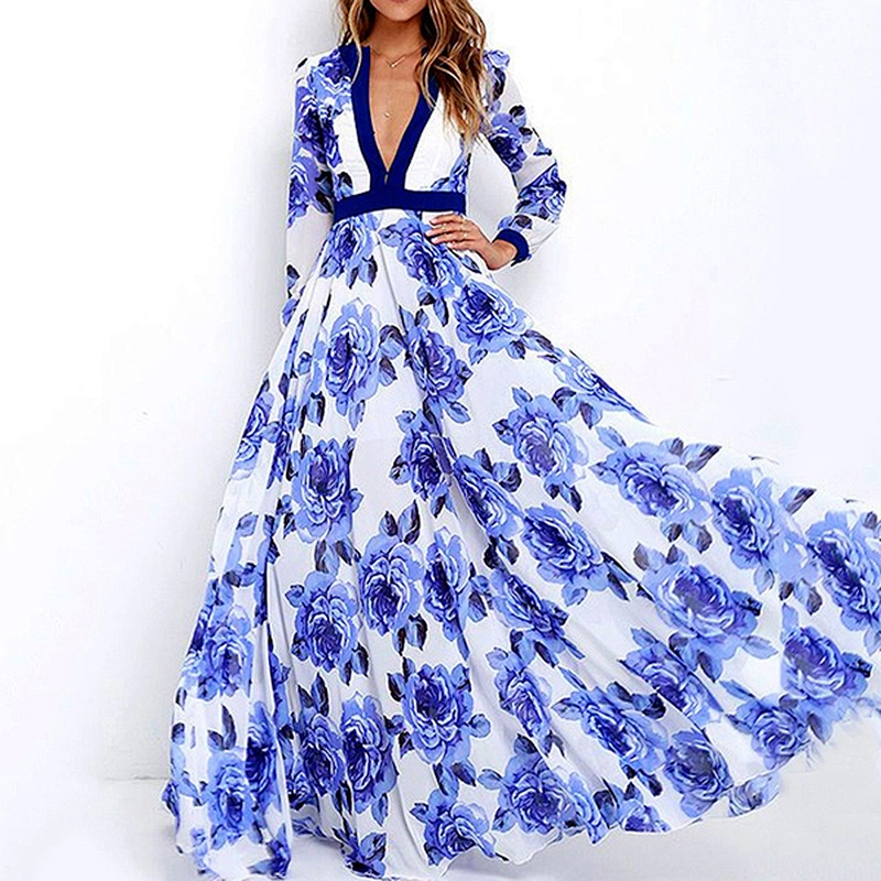 women's fashion casual printed dress
